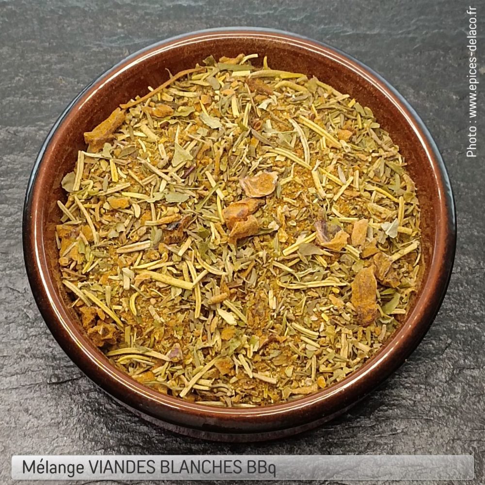 VIANDES BLANCHE BBq 160g L ... mélange d'épices, herbes aromatiques, condiments, piments
