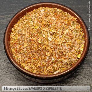 SEL saveurs D'ESPELETTE 130g M ... mélange d'épices, herbes aromatiques, condiments, piments