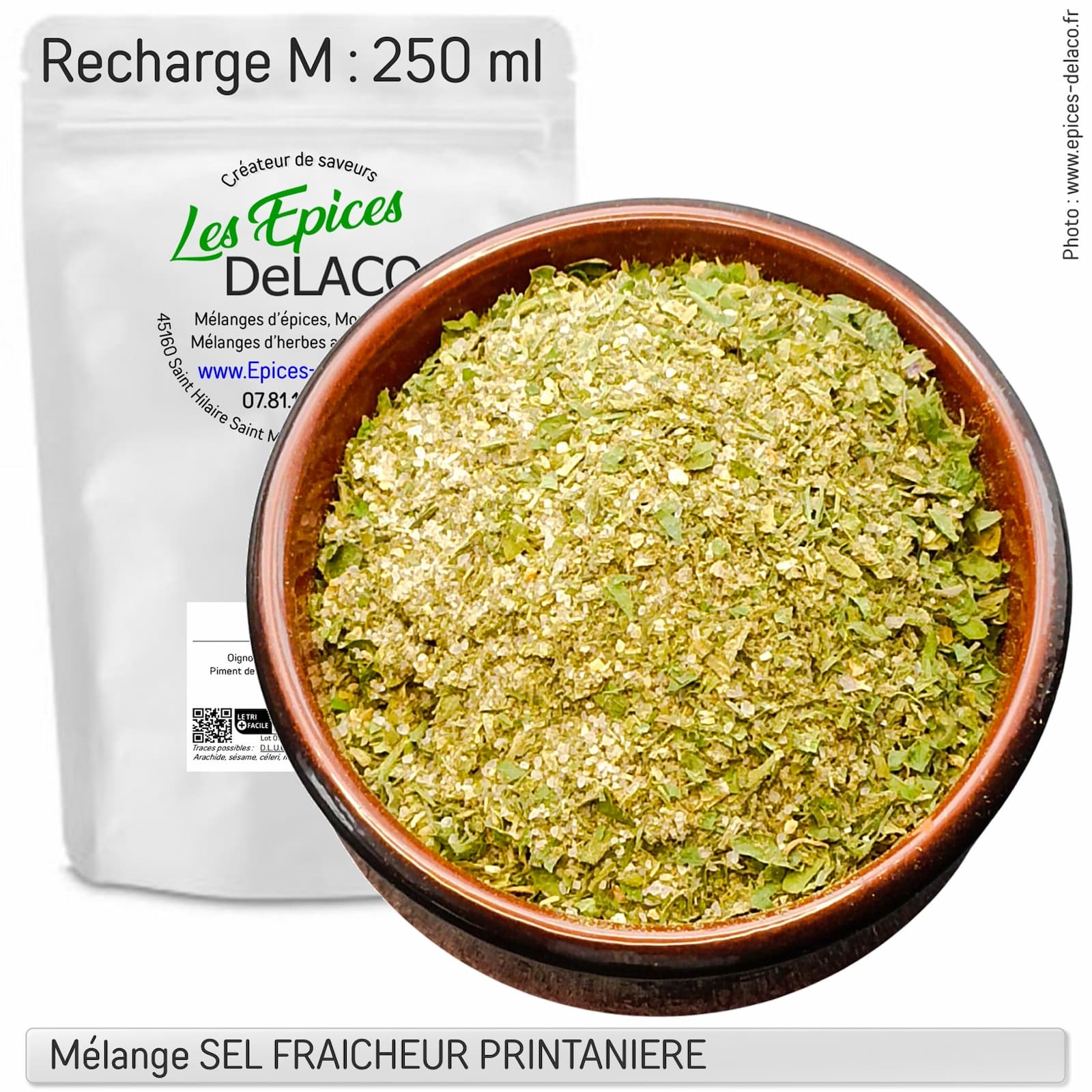 SEL FRAICHEURS PRINTANIERES 145g M ... mélange d'épices, herbes aromatiques, condiments, piments – Image 3