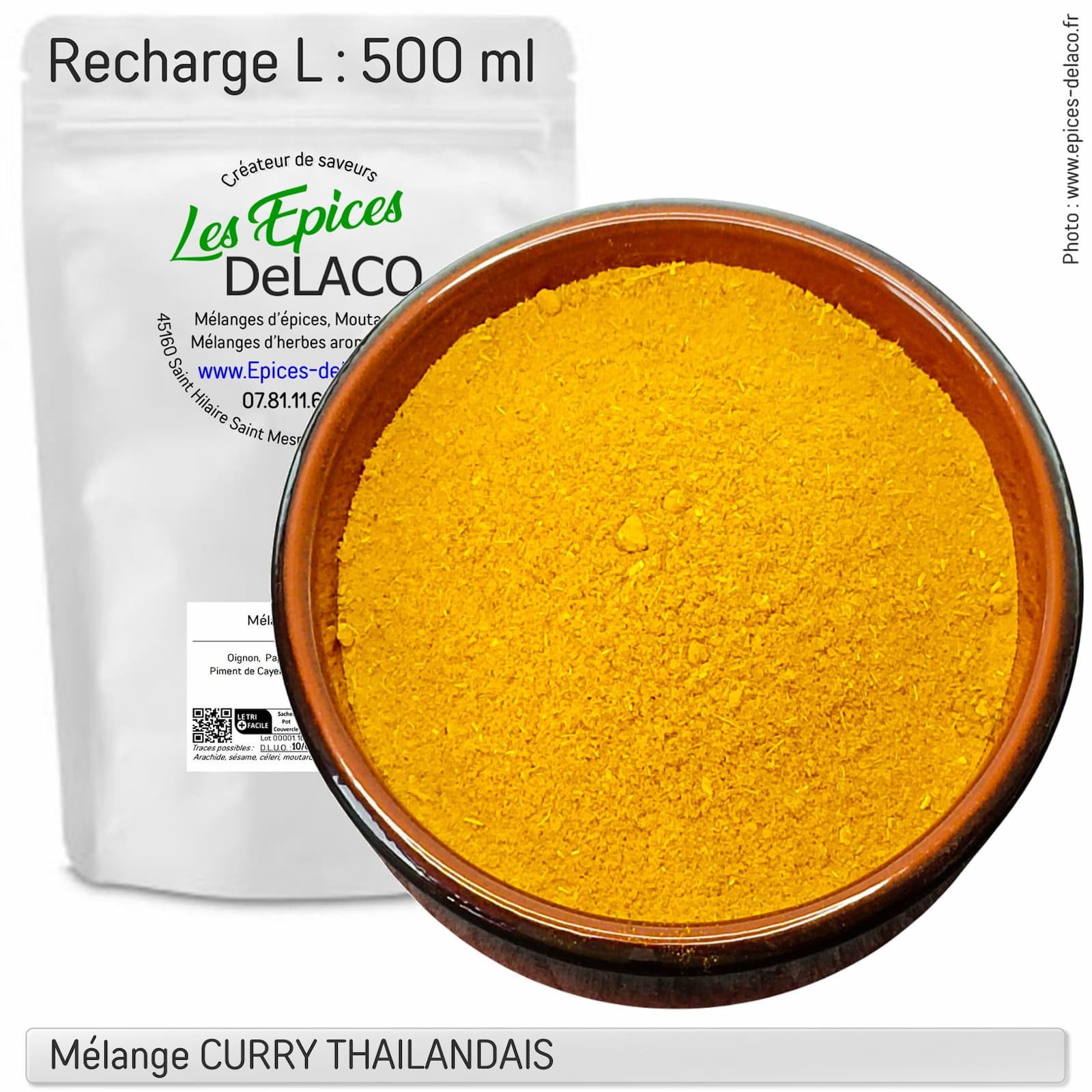 CURRY THAILANDAIS 200g L ... mélange d'épices, herbes aromatiques, condiments, piments – Image 3