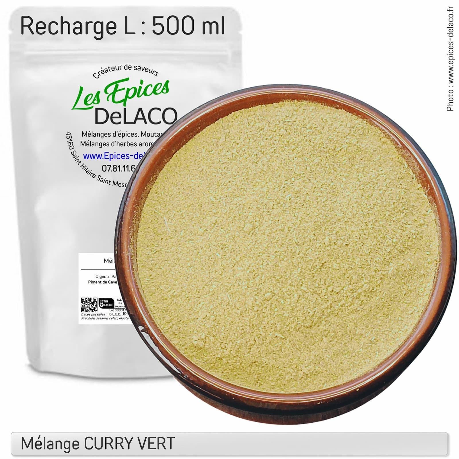 CURRY VERT 200g L ... mélange d'épices, herbes aromatiques, condiments, piments – Image 3