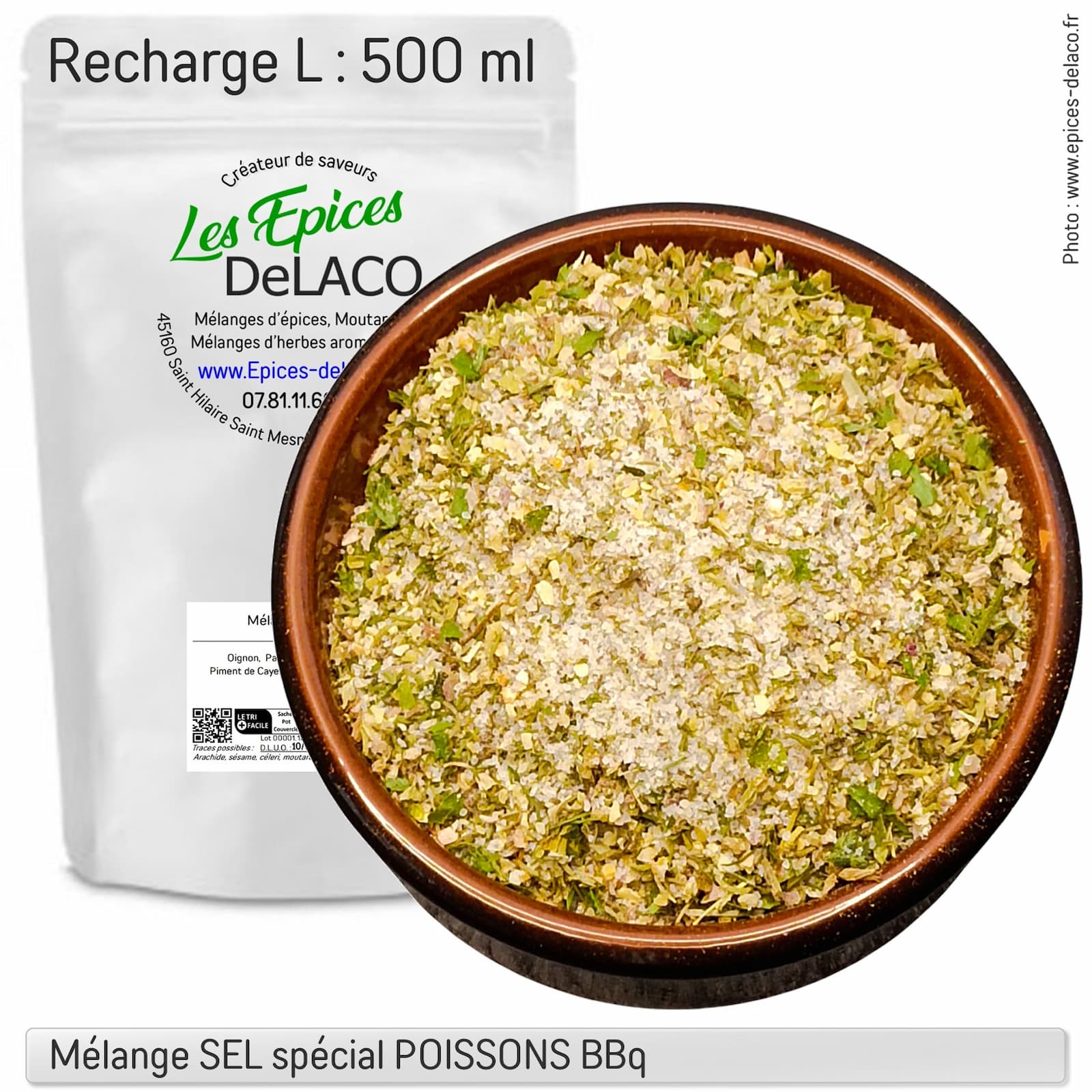 SEL spécial POISSON BBq 270g L ... mélange d'épices, herbes aromatiques, condiments, piments – Image 3