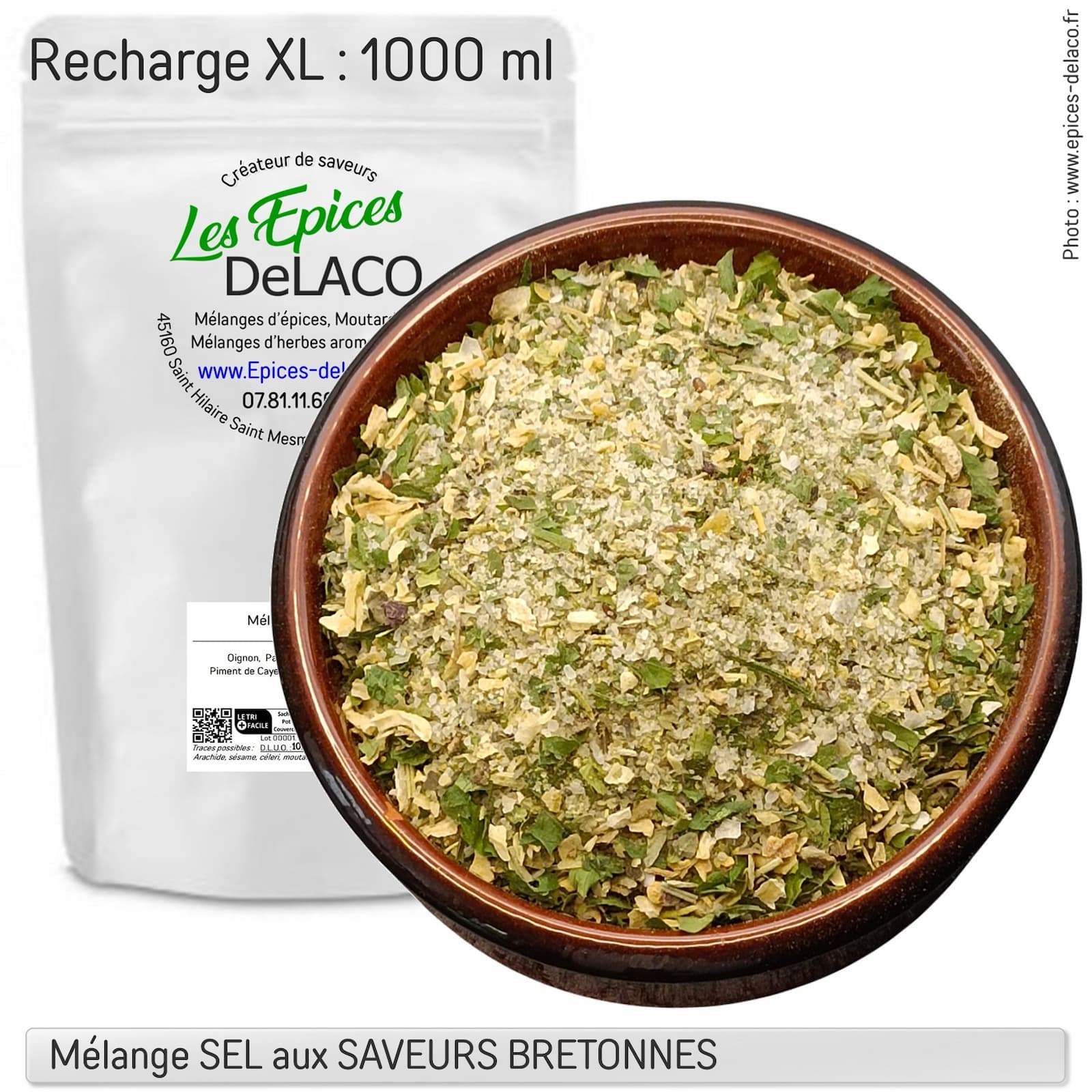 SEL saveurs BRETONNES 500g XL ... mélange d'épices, herbes aromatiques, condiments, piments – Image 3