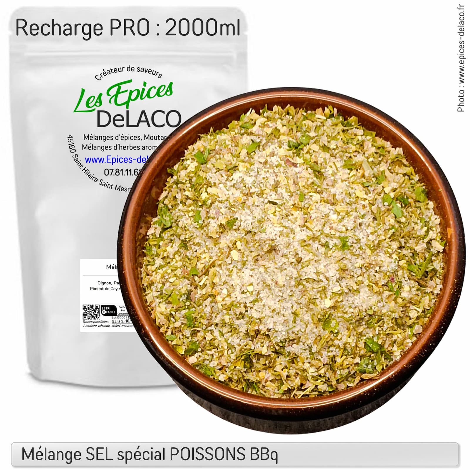 SEL spécial POISSON BBq 1,080kg PRO ... mélange d'épices, herbes aromatiques, condiments, piments – Image 3