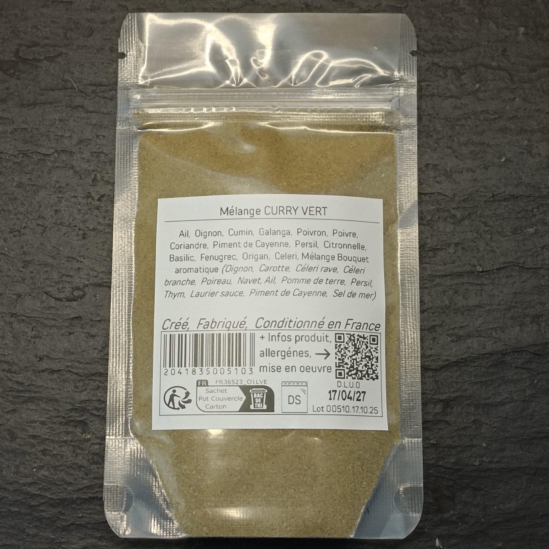 CURRY VERT 200g L ... mélange d'épices, herbes aromatiques, condiments, piments – Image 5