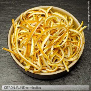CITRON JAUNE écorce vermicelle - 80g - L...fruit sec, fruit séché